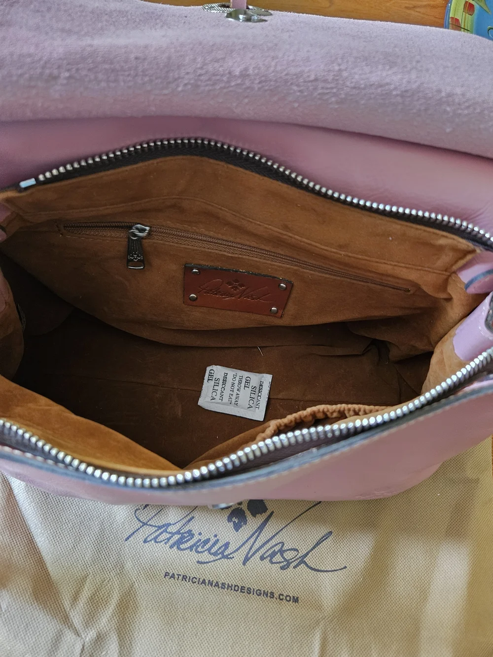 Patricia Nash Mollia Satcgel Boquet Beet Tassel Crossbody Bag